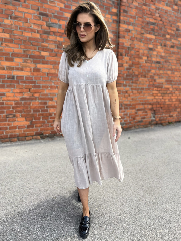 Beige dress Och Bella BI-25504.beige