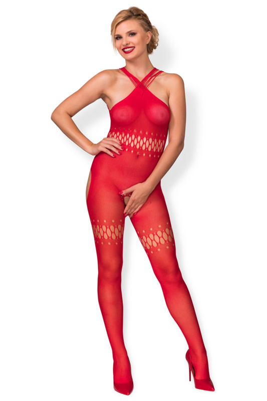 Bodystocking Hot in Here Demonic Barva: Červená, Velikost: S/M