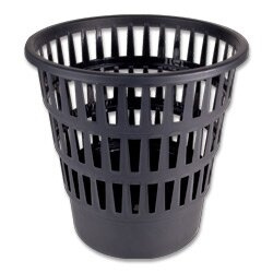 Děrovaný odpadkový koš - 15 l, černý