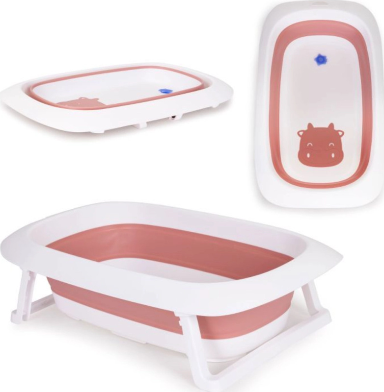 EcoToys Skládací vanička Kravička růžová