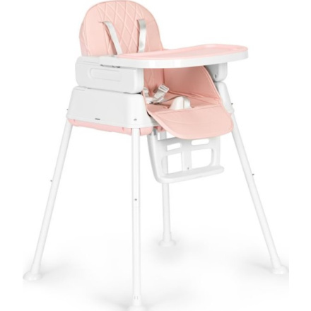ECOTOYS Jídelní židlička 3v1 růžová 157431