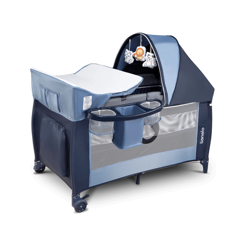 LIONELO Postýlka cestovní Sven Plus – Blue Navy