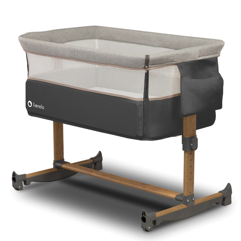 LIONELO Postýlka Leonie 3v1 – Grey Stone