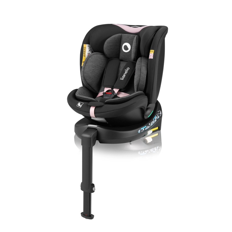 Lionelo Navy i-Size otočná autosedačka 40–150 cm black pink