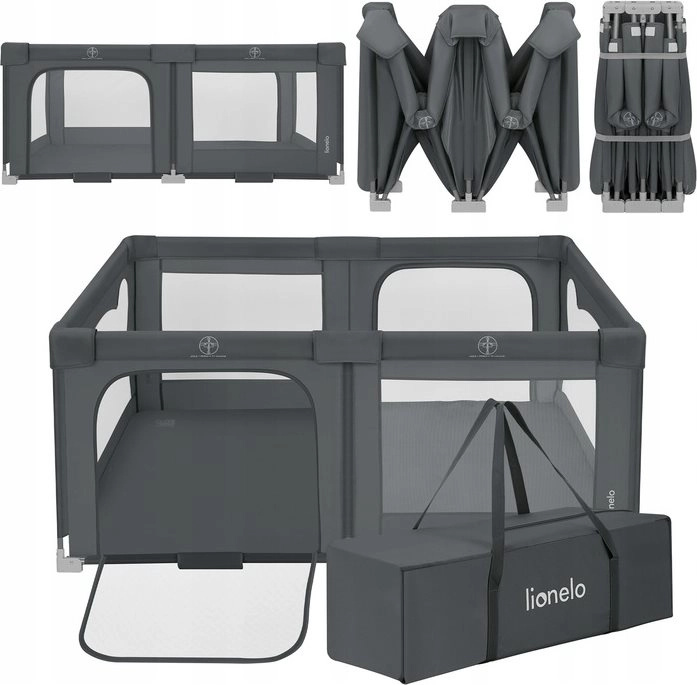 Dětská ohrádka Lionelo Florence Easy Fold Grey Graphite