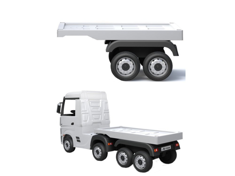 Přívěs pro dětský elektrický kamion Mercedes Actros bílý