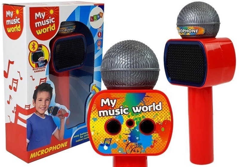 Dětský bezdrátový karaoke mikrofon se světlomety