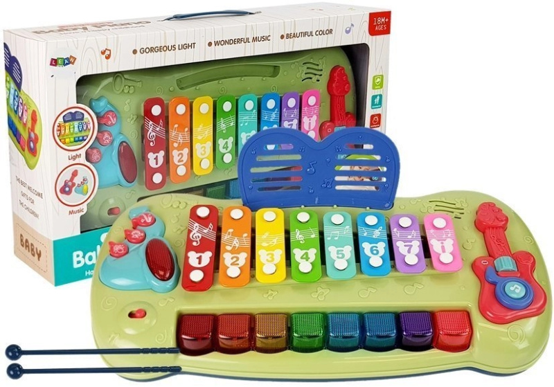 Lean Toys Baby Grand Piano Cinely Osvětlené Klavesy Hudba