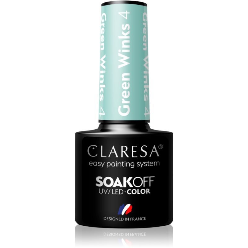 Claresa SoakOff UV/LED Color Green Winks gelový lak na nehty odstín 4 5 g