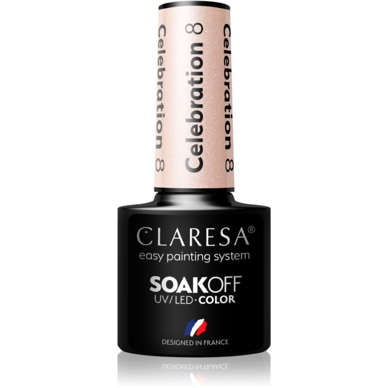 Claresa SoakOff UV/LED Color Celebration gelový lak na nehty odstín 8 5 g