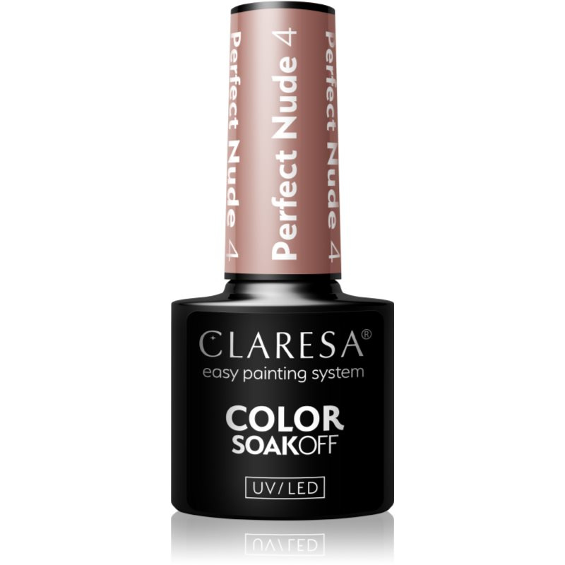 Claresa SoakOff UV/LED Color Perfect Nude gelový lak na nehty odstín 4 5 g