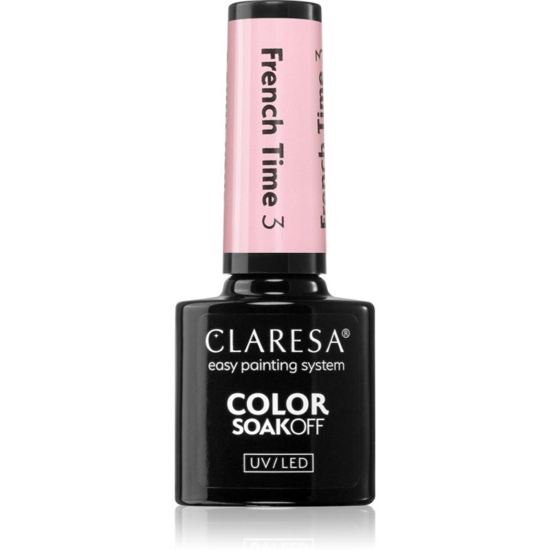 Claresa SoakOff UV/LED Color French Time gelový lak na nehty s použitím UV/LED lampy odstín 3 5 g