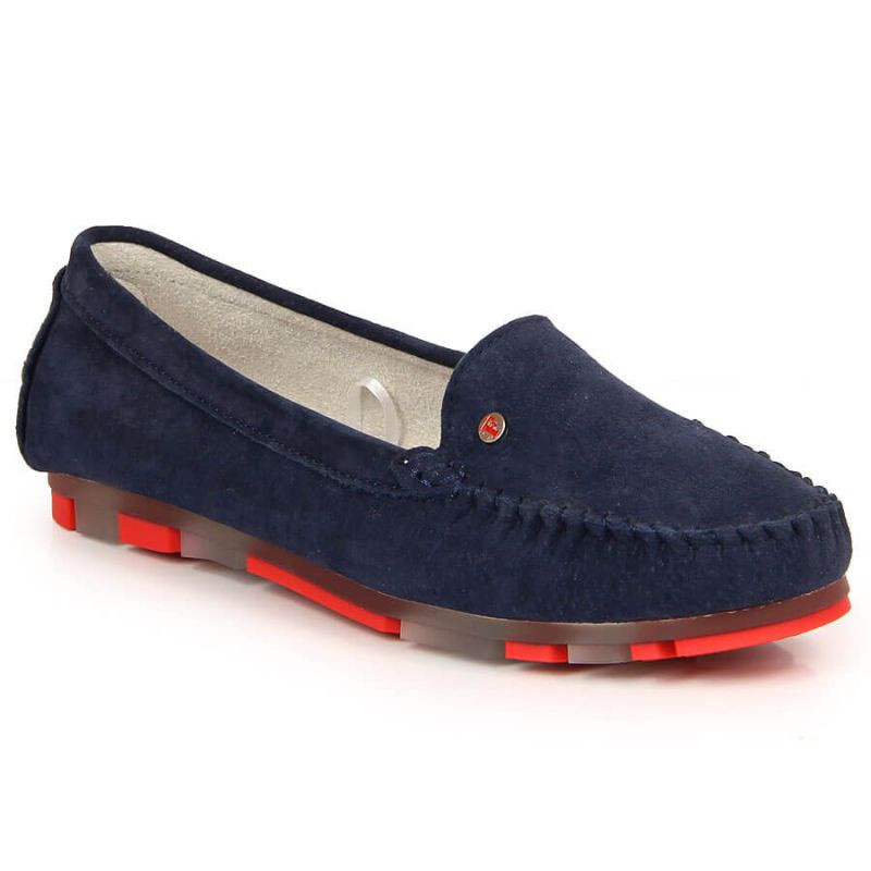 Semišové kožené mokasíny Filippo W PAW201D navy blue 41