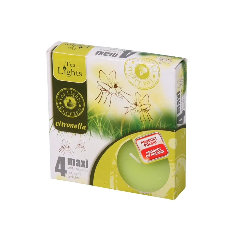 NOHEL GARDEN Citronella Svíčka čajová vonná Maxi 4 ks
