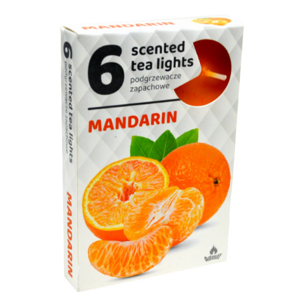 Admit Svíčka čajová vonná 6ks Mandarin