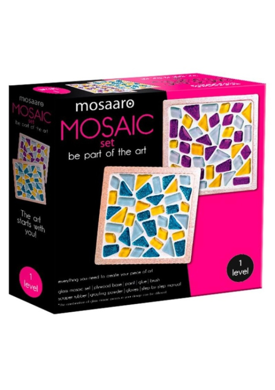 MOSAARO Sada na výrobu mozaiky - Podtácek čtvercový 2 ks Kreativní svět s.r.o.