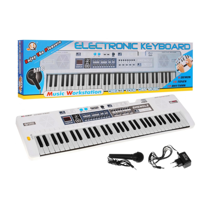 Klávesy pro děti 5+ Mikrofon + nahrávání + stereo reproduktory - model č. 008
