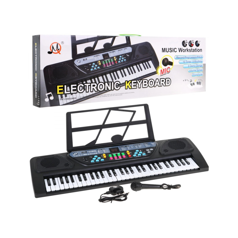 Dětský keyboard s výukovým režimem 5+ s mikrofonem a nahráváním