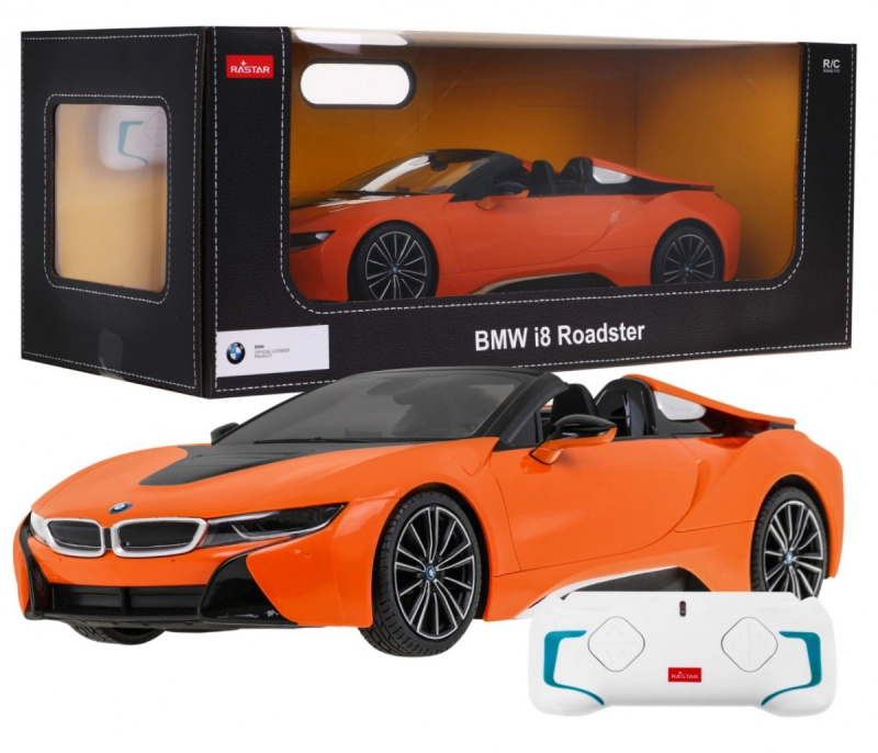 Rastar BMW i8 Roadster dálkově ovládaný model 1:12 – Oranžová