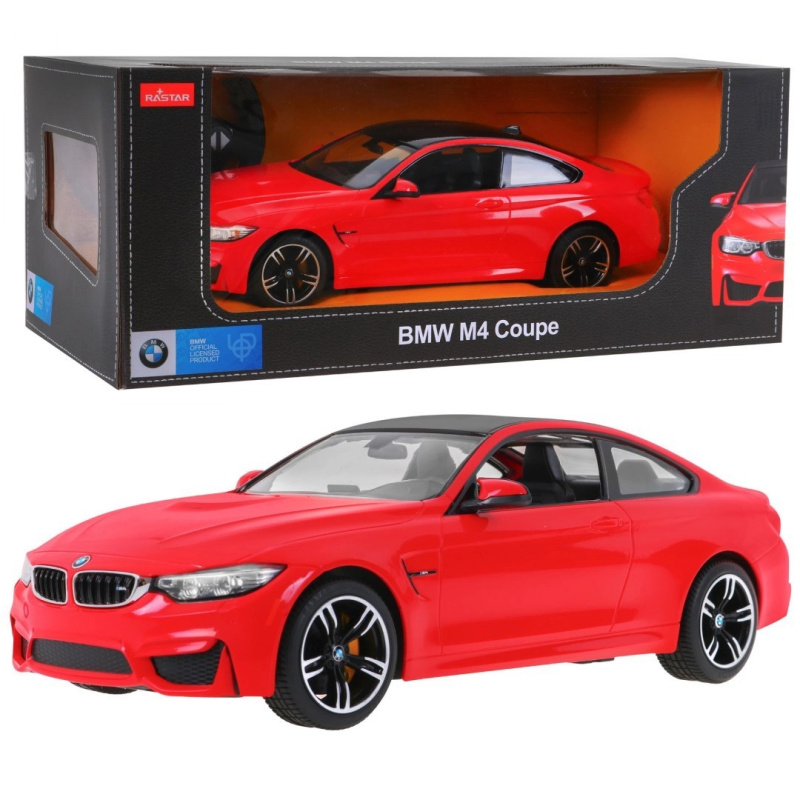 BMW M4 Coupe RASTAR model 1:14 + 2,4 GHz dálkové ovládání – Červené