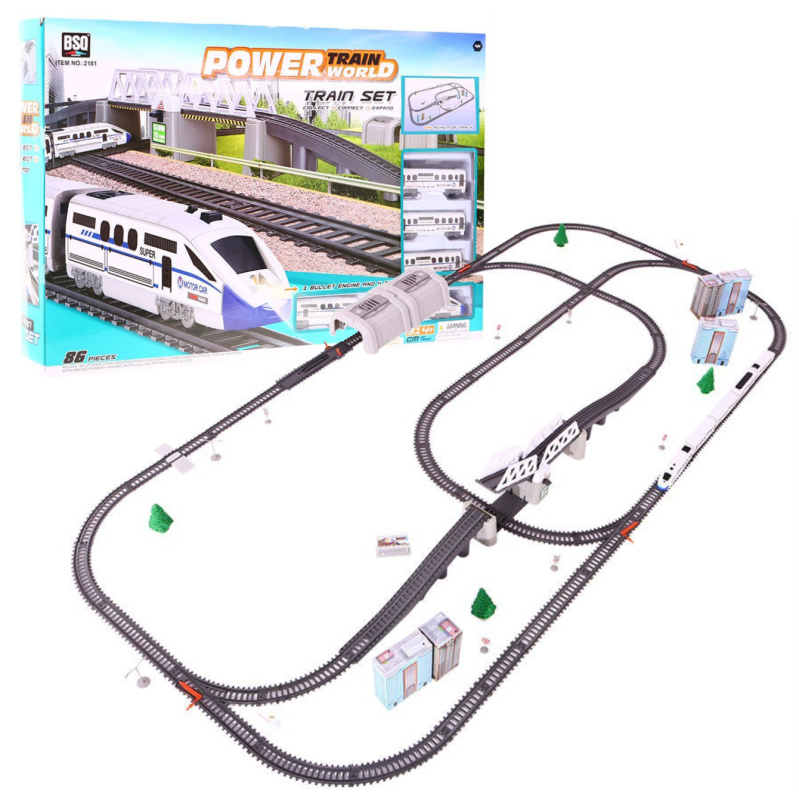 Dětská Hračka Kolejnice 914 cm s Vlakem a Doplňky