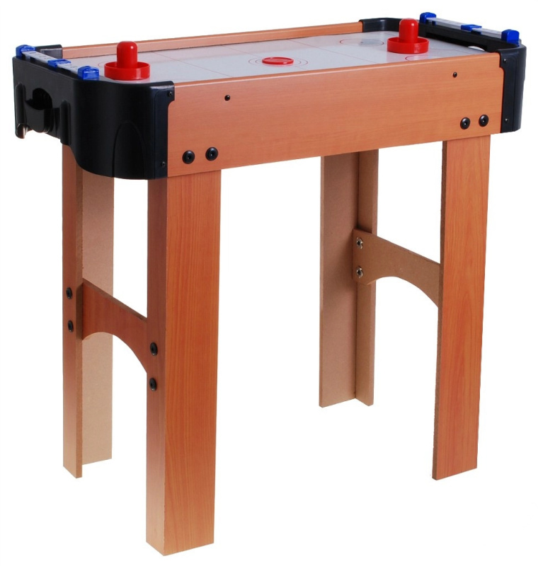 Dětský air hockey stůl z MDF + vzduchové dmychadla + houbové disky – Dřevěný