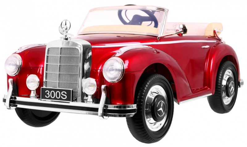 RKToys elektrické auto Mercedes Benz 300S retro lak červená