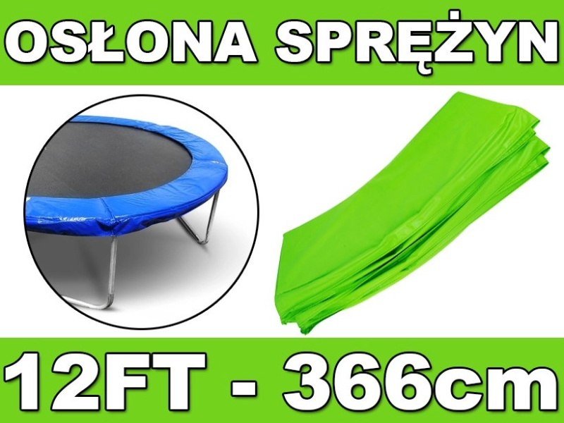 Ochranný límec pružin SkyRamiz Zelený pro zahradní trampolínu 366 cm/12FT