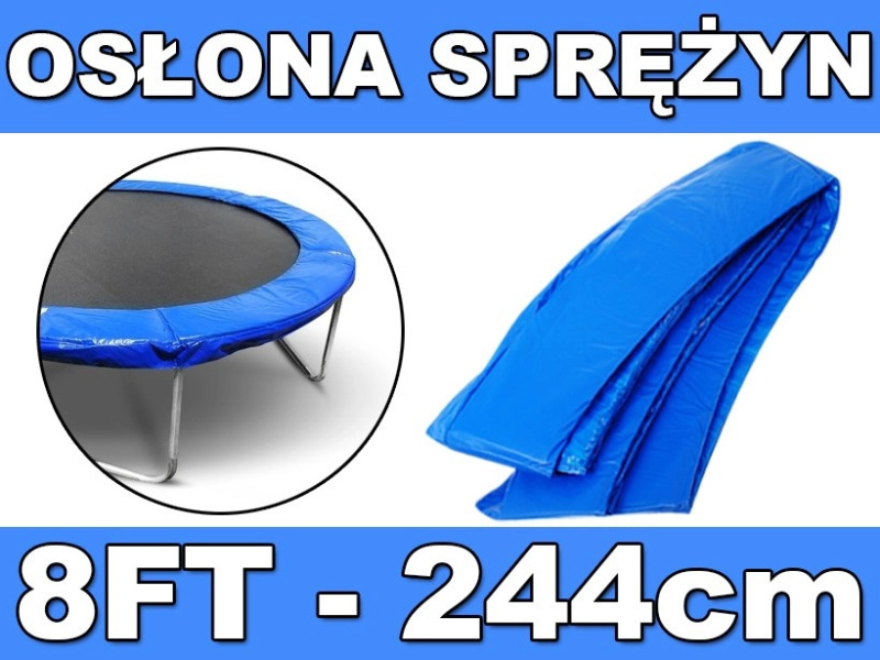 RKToys kryt pružin na trampolínu 244 cm Modrá