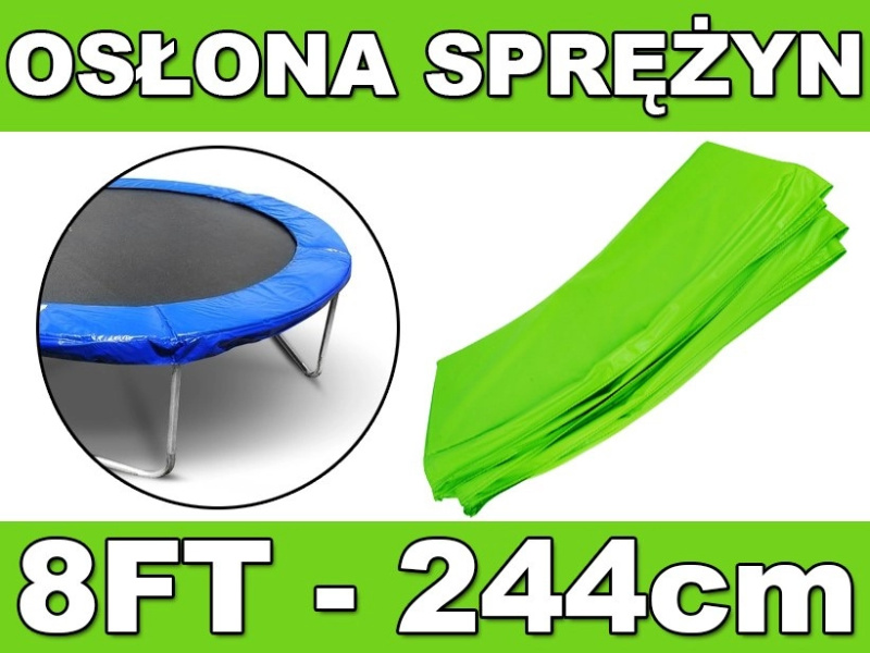 RKToys kryt pružin na trampolínu 244 cm Zelená