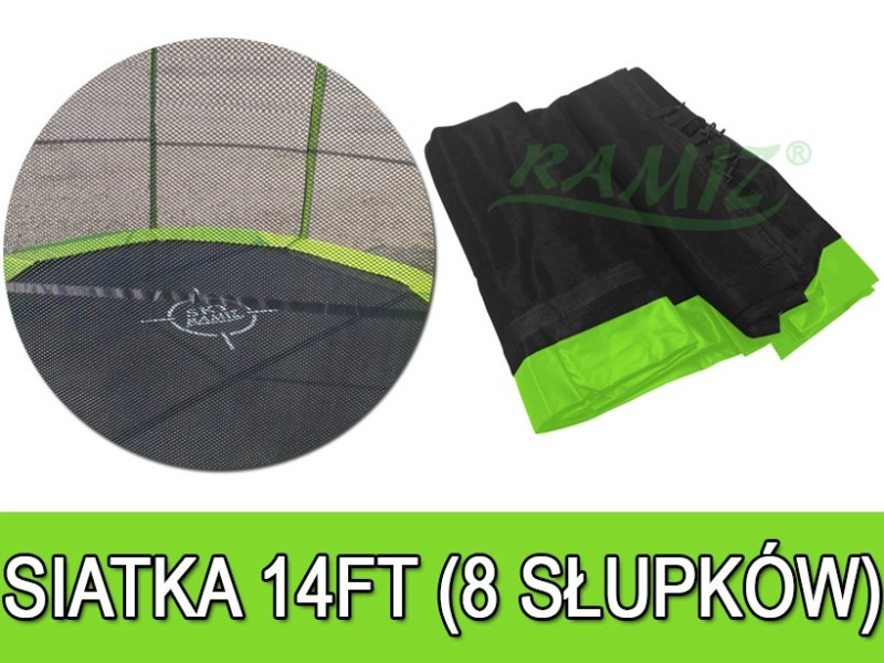RKToys Ochranná síť 427cm - 14FT - 8 tyčí Zelená