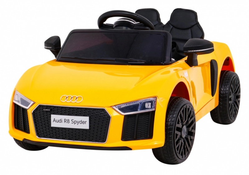 Audi R8 Spyder elektrické autíčko na akumulátor žluté s dálkovým ovládáním