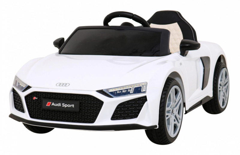 Audi R8 LIFT Bateriové auto + dálkové ovládání + EVA kola + MP3 + LED – Bílé