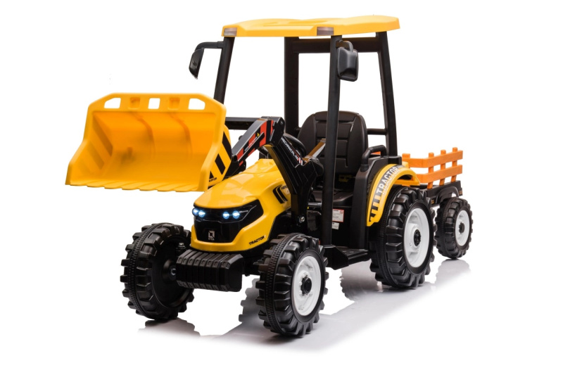MEGA Traktor D68 s přívěsem žlutý