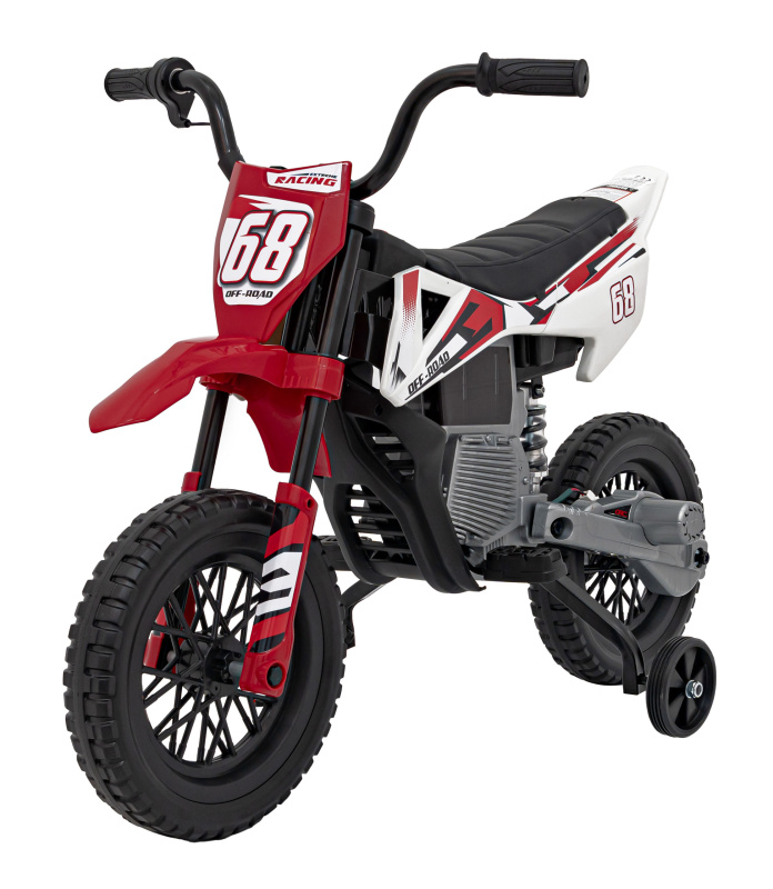Dětská elektrická motorka Cross Pantone 361C červená