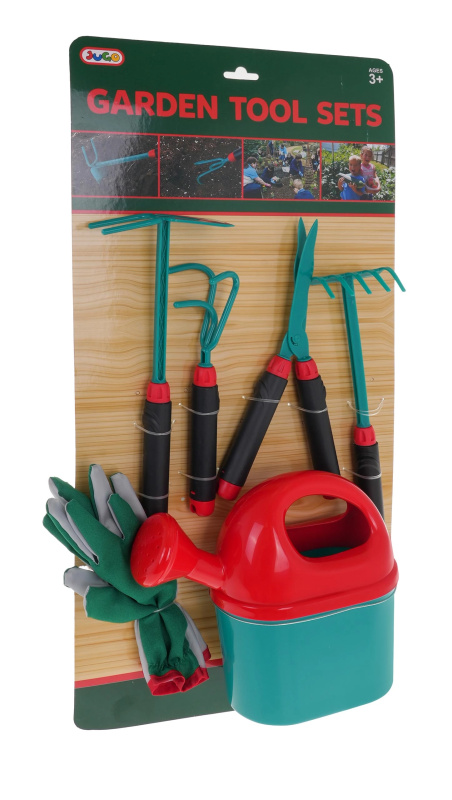 Velká sada zahradního nářadí pro děti 3+ s rukavicemi a konvičkou