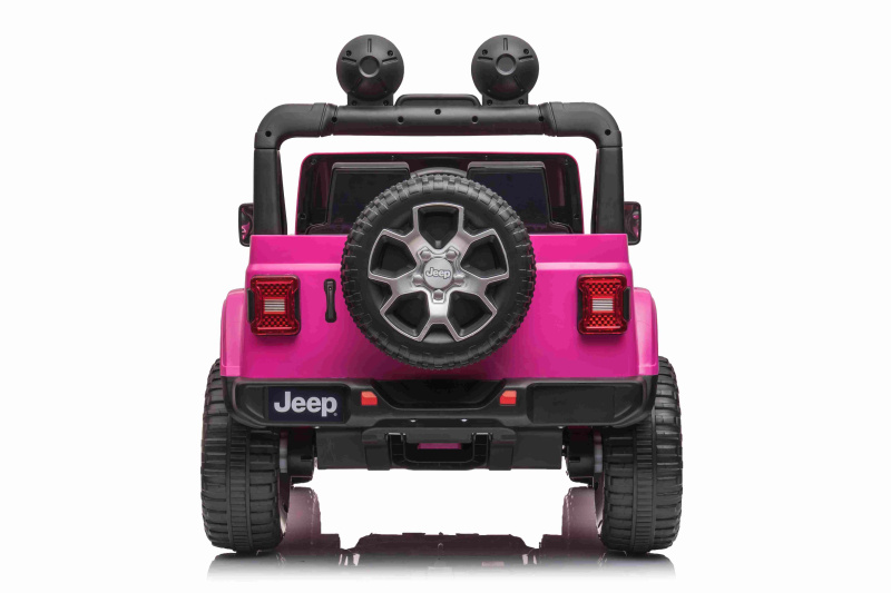 Dětský elektrický vůz Jeep Wrangler Rubicon v růžové barvě