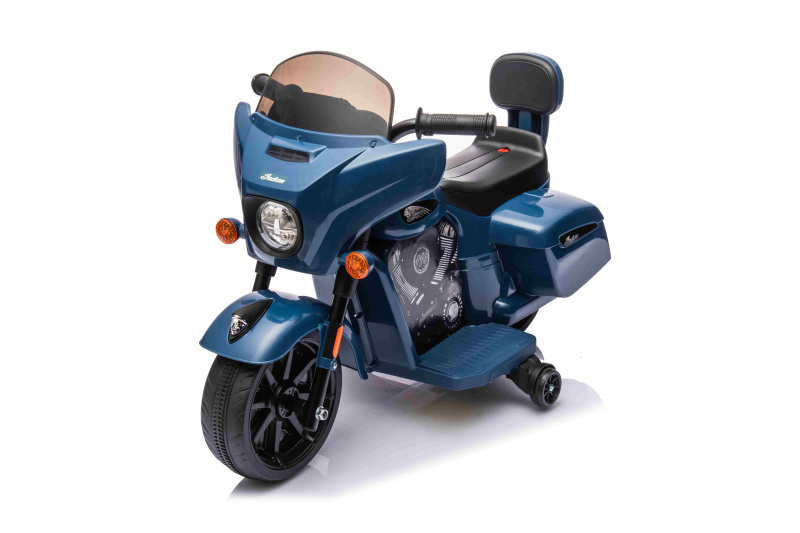 Dětská elektrická motorka Chopper INDIAN modrá