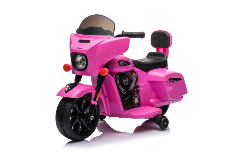 Dětská elektrická motorka Chopper INDIAN růžová