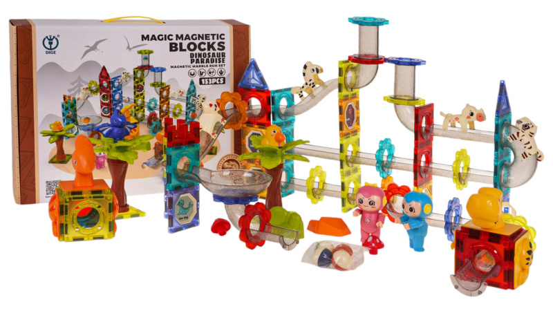 Majlo Toys Magnet Zoo Blocks 153 ks