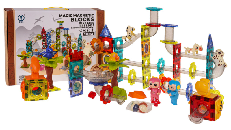 Majlo Toys Magnet Zoo Blocks 153 ks