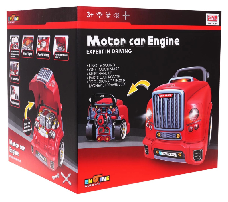 Interaktivní dílenská sada pro malého mechanika – Červená
