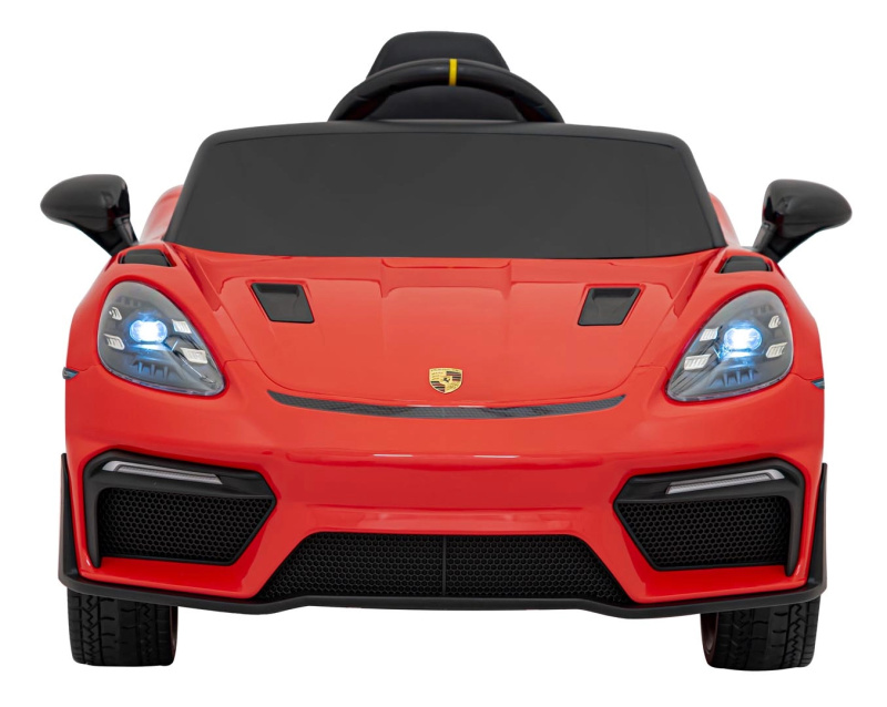 Elektrické autíčko Porsche 718 s MP4 audio panelem – Červené