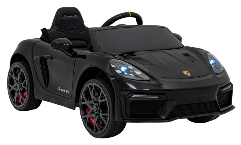 Elektrické autíčko Porsche 718 s MP4 audio panelem – Černé