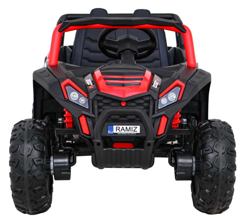 Buggy UTV 2000M mașină de curse cu baterie + sunete MP3 lumini + telecomandă + pornire lentă – Červené