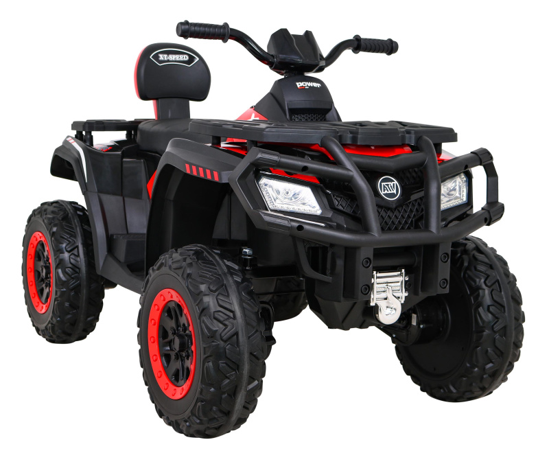 Čtyřkolka XT-Speed pro děti Červená + 4x4 + EVA + pomalý start + rádio MP3 + LED dioda