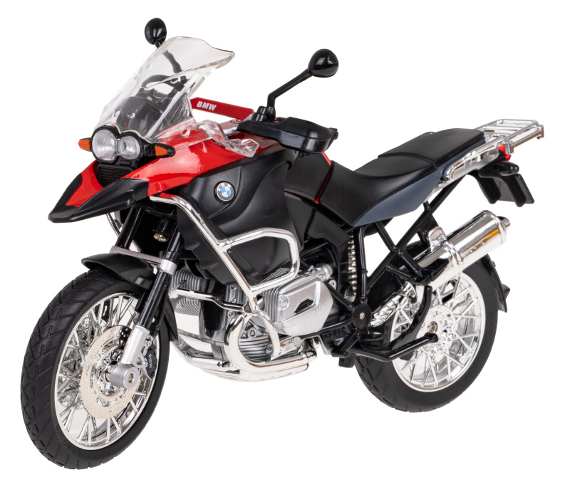 motocykl bmw r 1200 gs model 1:9 rastar – Červená