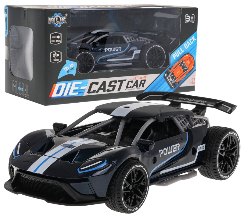 Kovový automobil POWER – Černý