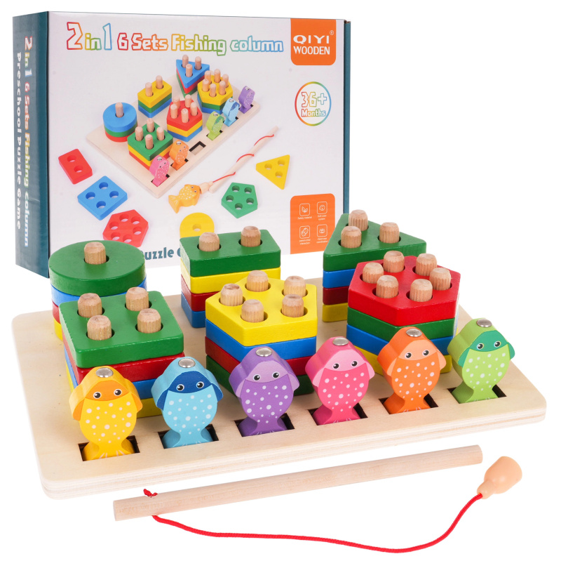 RKToys Dřevěná sada 2v1 a Chytání rybiček
