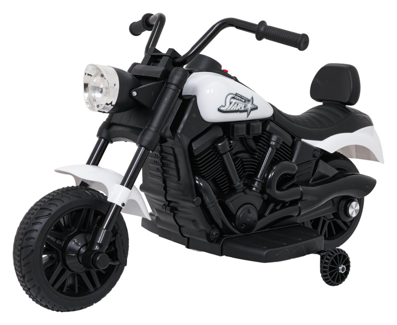 Dětská elektrická motorka Star bílá
